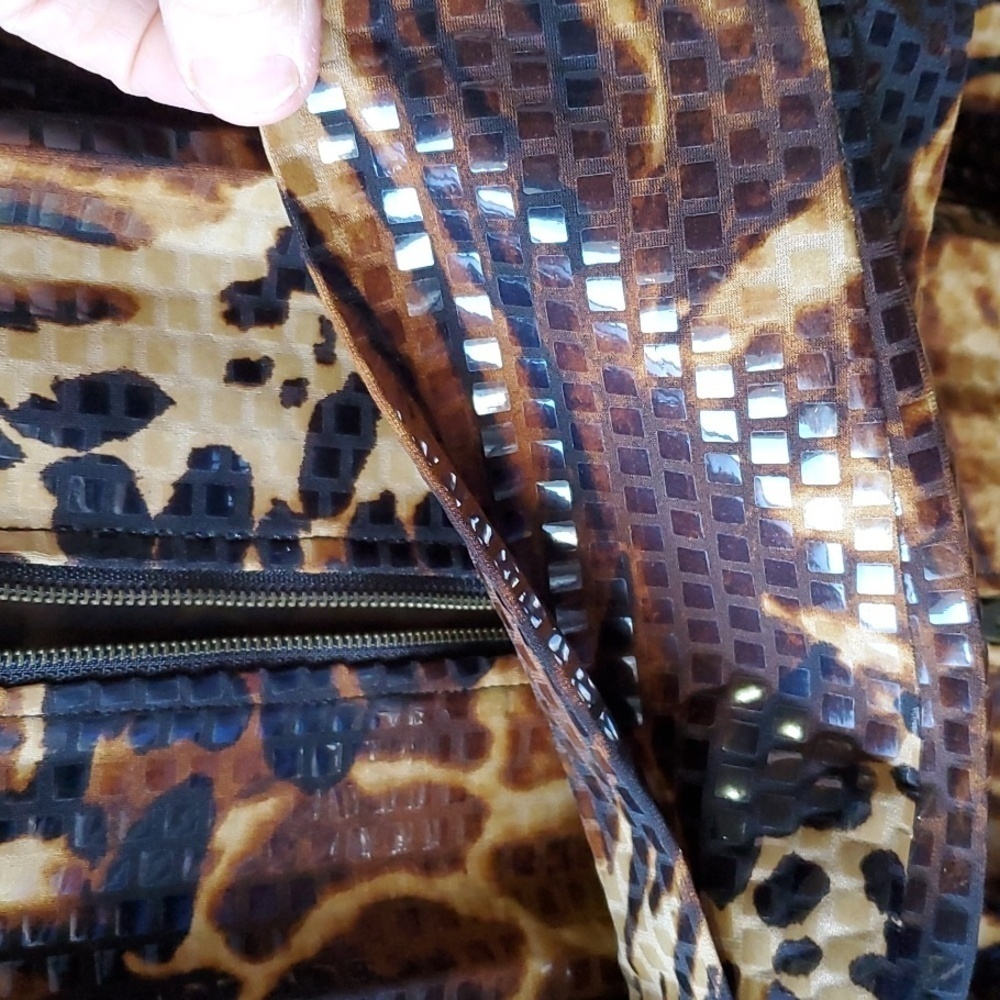 Ruby Rd Animal Print Sequined Full Zip Jacket Siz… - image 7